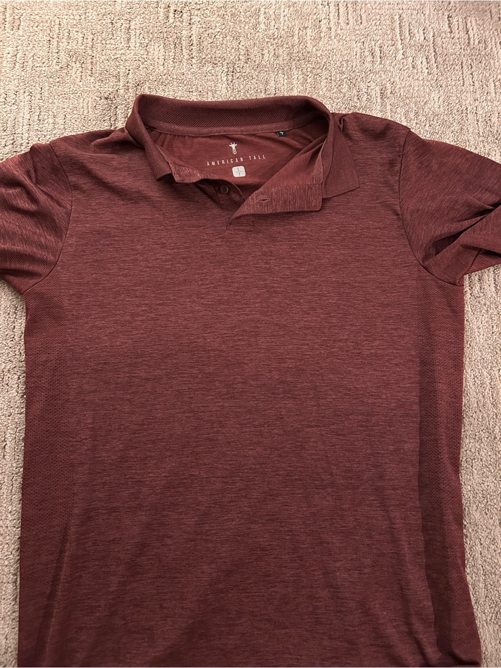 American Tall Men's Polo Shirt in Maroon